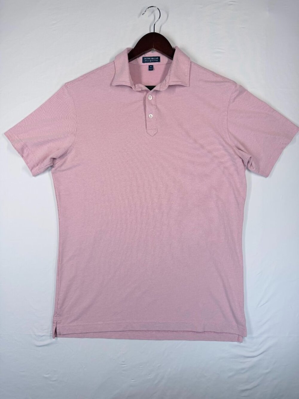 Peter Millar Crown Crafted Polo Shirt Men's M Pink Cotton Blend Golf